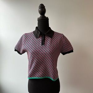 Cropped Vintage Shirt, Size S Zara